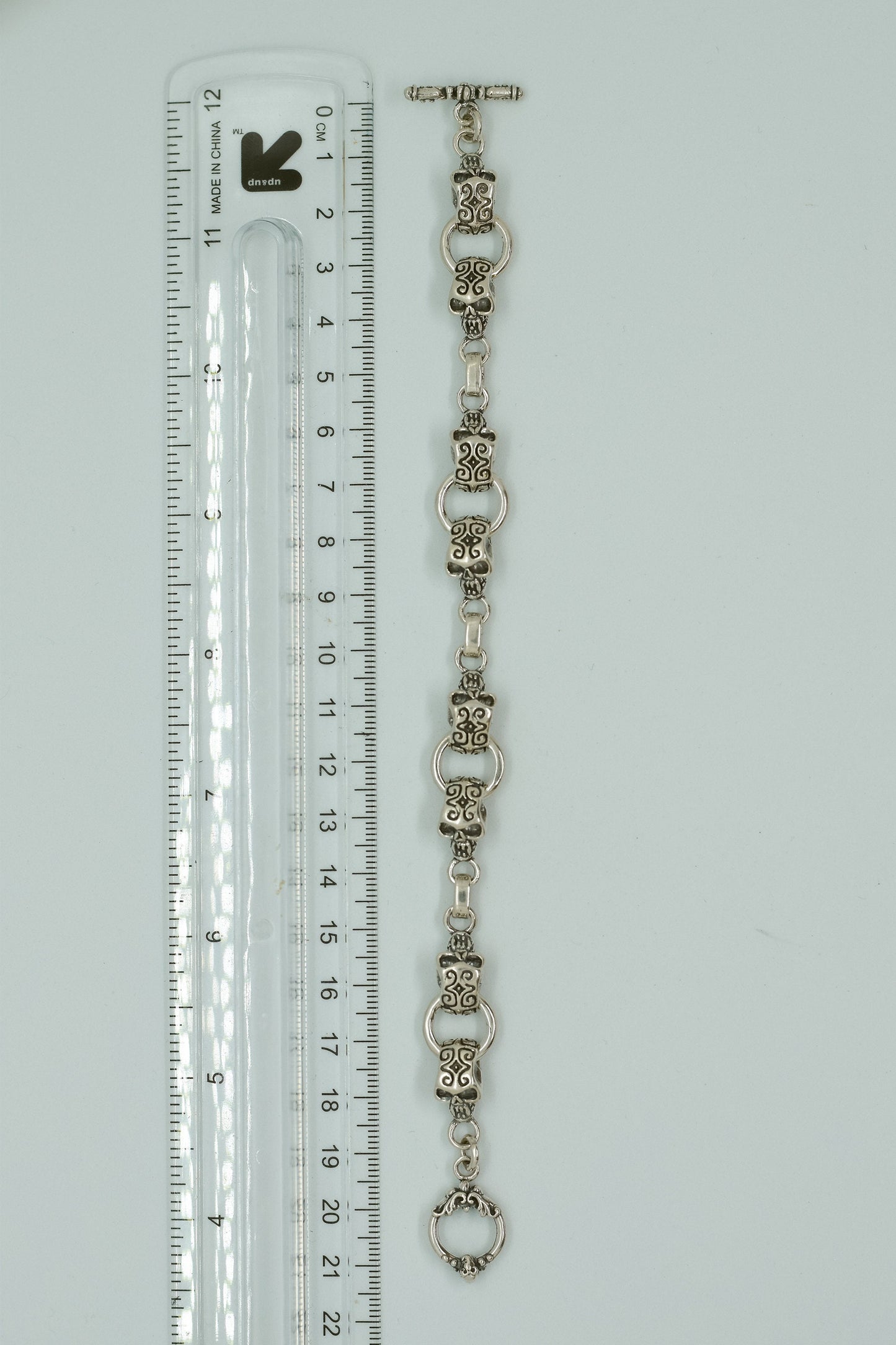 Silver The Only One Skull Bracelet