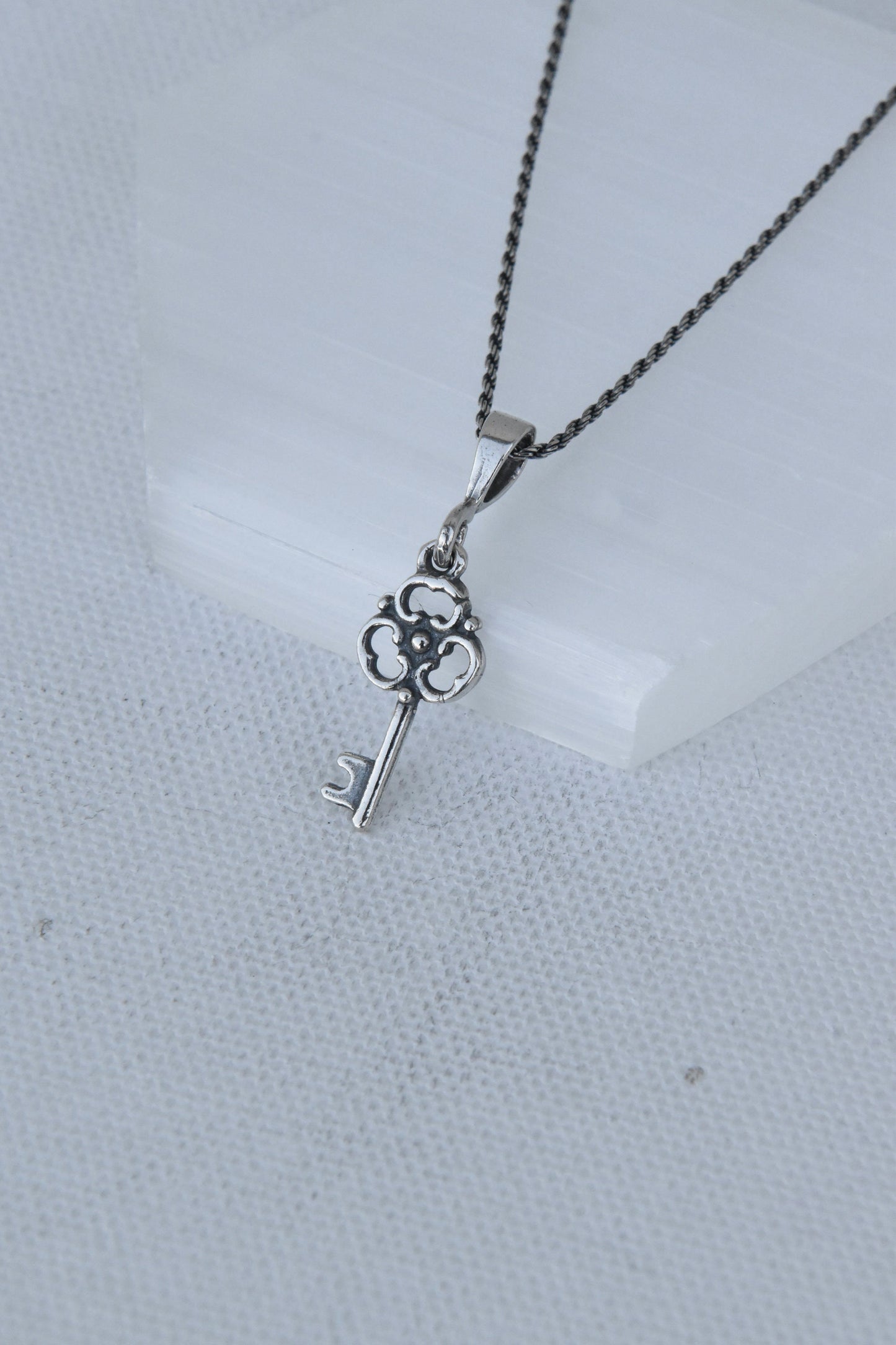 Silver Mini Key Necklace
