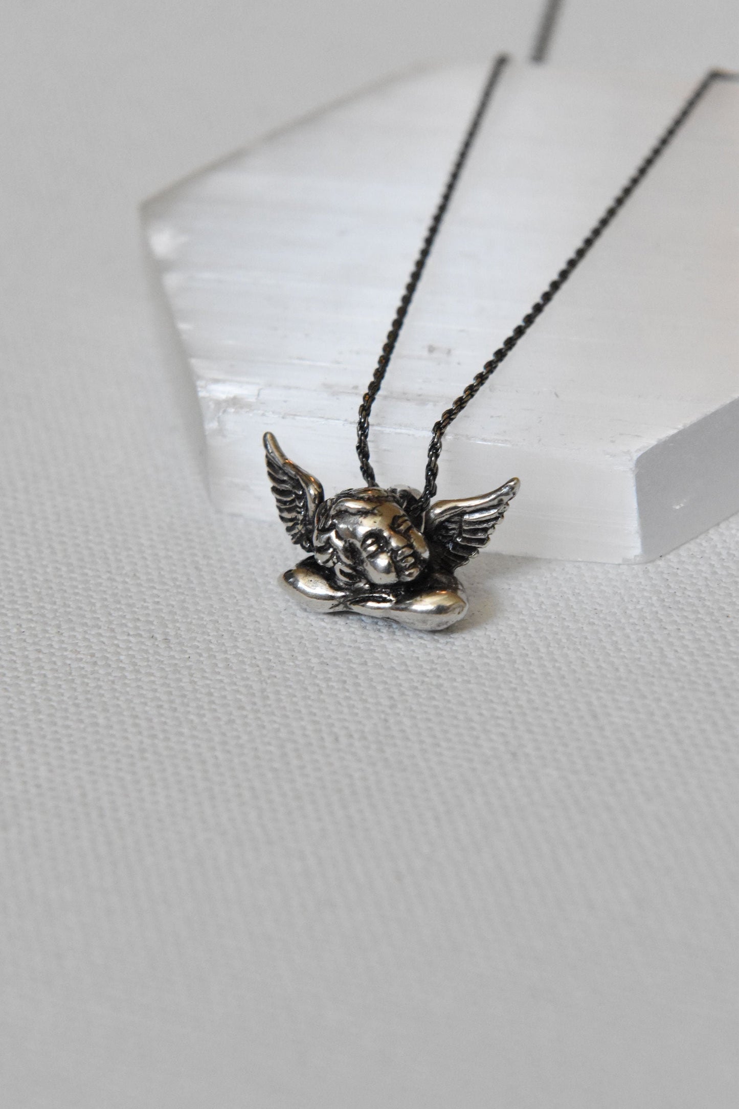 Silver Baby Angel Necklace