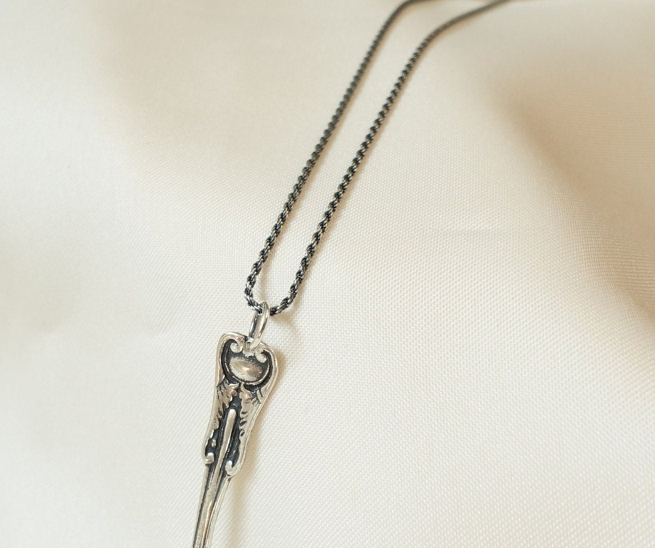 Little spoon and fork (925 sterling silver necklace) - Cpercent handmade  jewelry - Shop C percent handmade jewelry Necklaces - Pinkoi